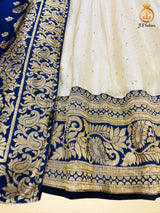 Zari Weaving Indo western Gown With Dupatta