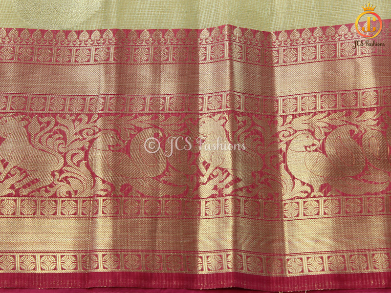 Pure Handloom Banarasi Muslin Silk Saree With fully stitched Blouse