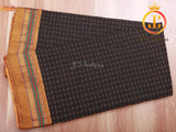 Ilkal Saree - Black Mercerized Soft Cotton Silk Saree With Running Blouse