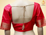 Yeola Paithani Silk Saree, Purple and Red, Fully stitched blouse