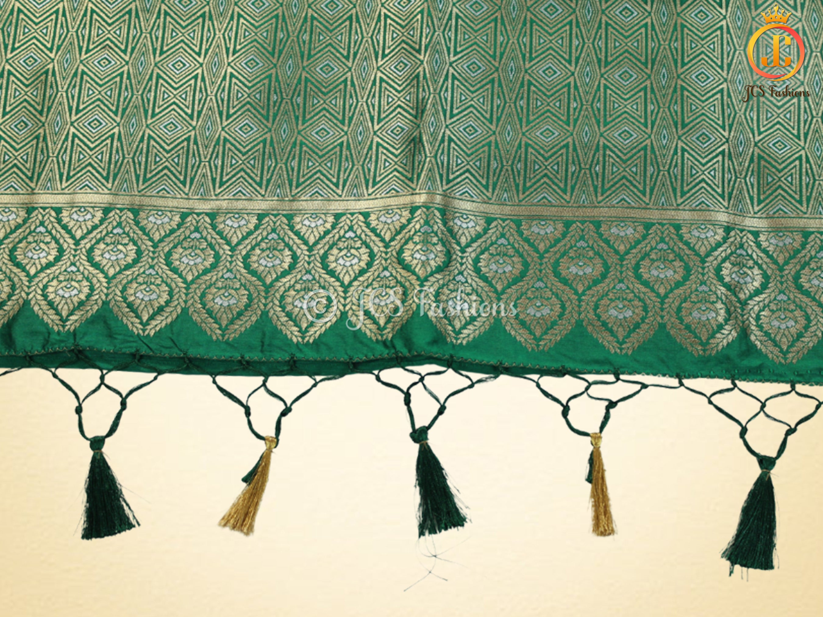 Semi Silk saree, Silver and antique Zari Motifs, Weaving Patterns with fully stitched Blouse SAREE JCS Fashions