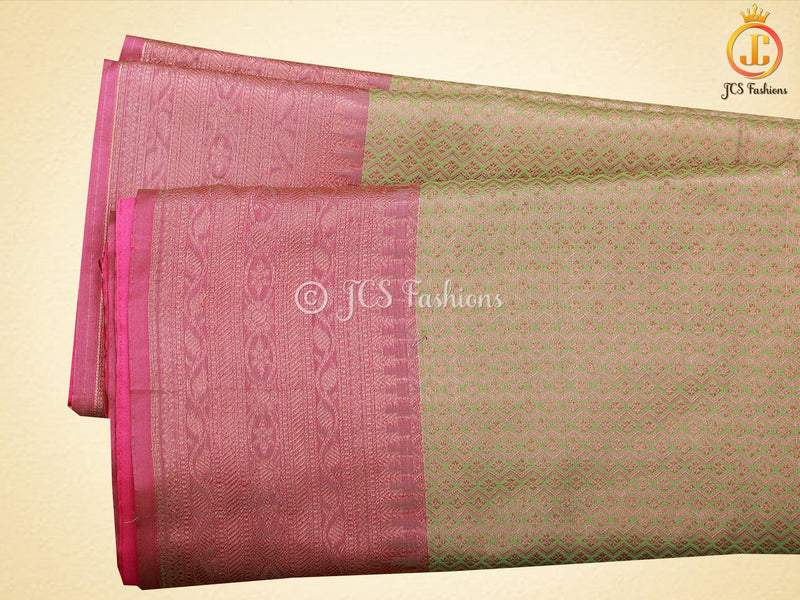 Indian Soft Silk Fabric Butta Design Saree With A Blouse