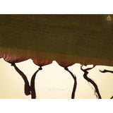 Kanchi Rich Cotton Olive Green Vaira Oosi Zari Work Saree