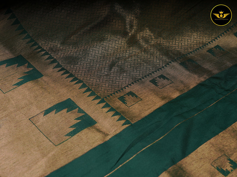 EXCLUSIVE SUPER QUALITY BANARASI SILK SAREE WITH CONTRAST BLOUSE