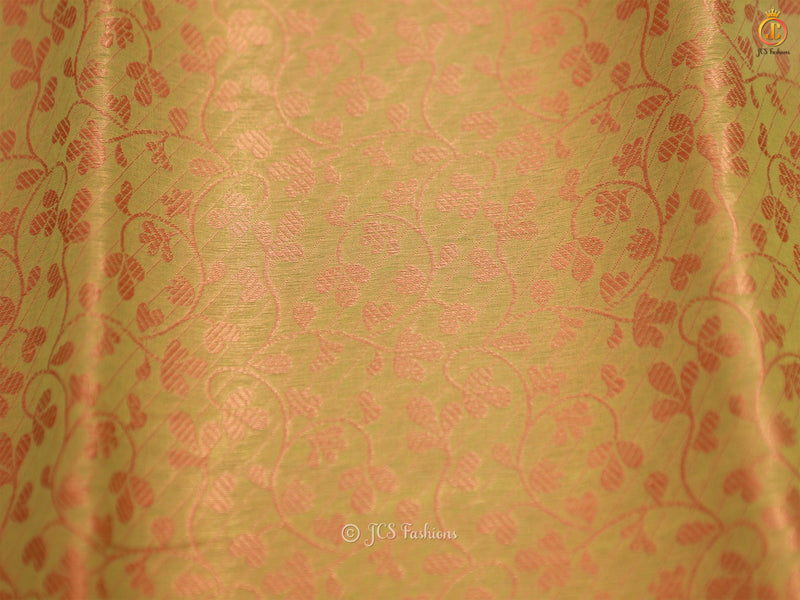 Soft Silk Saree with Copper Zari Weaves And Blouse