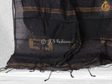 Sequence Work Box Zari Design Cotton Silk Saree With Running Blouse