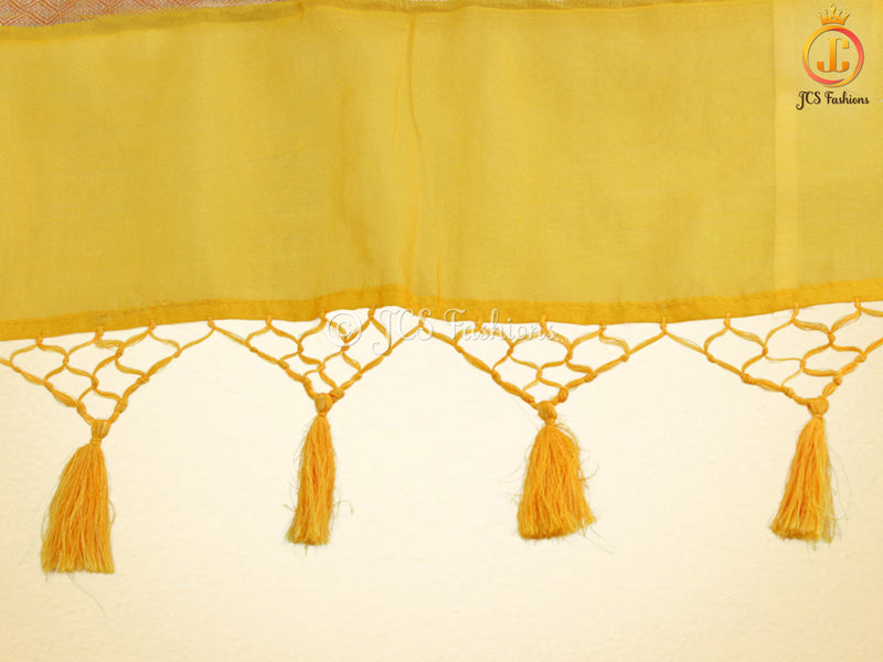 Yellow Color Soft Silk Traditional Saree With Fully stitched Blouse