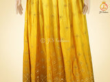 Mirror Work And Crop Top style Silk Lehenga With Net Dupatta