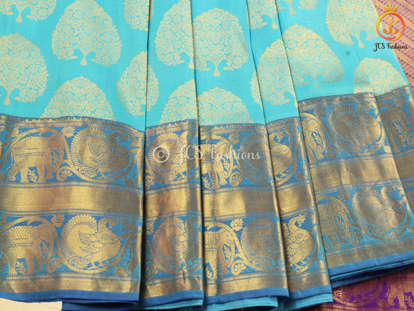 Kanchi Handloom Pattu Silk Saree With Fully Stitched Blouse
