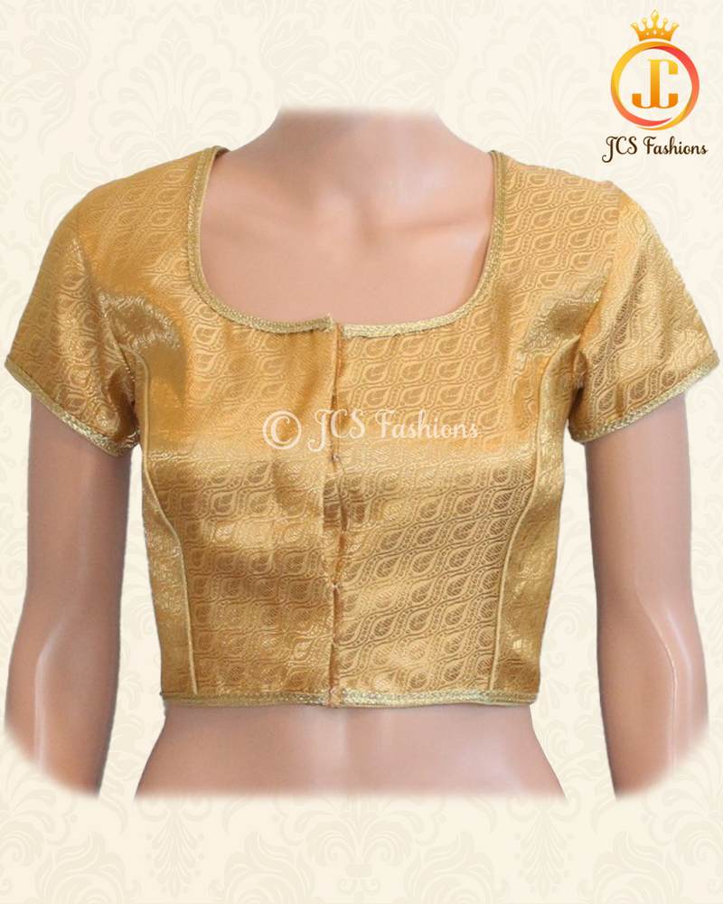 Beautiful Gold Color Banarasi Brocade Blouse