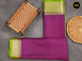 Soft And Lightweight Khadi Kora Saree With Contrast Blouse