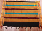Ilkal Saree - Black Mercerized Soft Cotton Silk Saree With Running Blouse