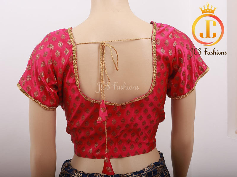 Allover Weaving Design Banarasi Pattu Pavadai With Kanchi Border