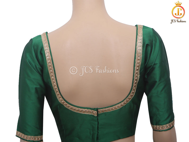 Sabyasashi Cut Ready-Made Blouse, Lehenga Blouse, Stylist Back Open Saree Blouse in Dark Colors