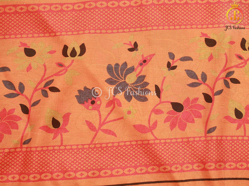 Kalamkari Soft Silk Allover Kalamkari Design Saree With Blouse