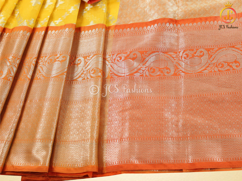 Yellow Color Soft Silk Traditional Saree With Fully stitched Blouse