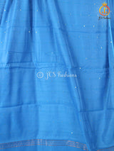 Cotton Silk Saree With Running Blouse, Box Zari Design.