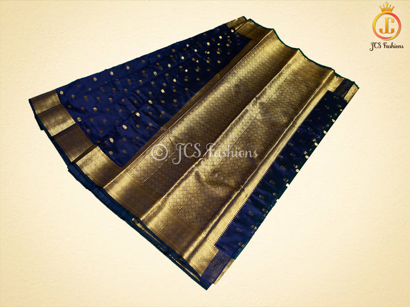 Raw Silk Saree With Fully Stitched Blouse, 1000 Coin-Inspired Design Weaving Buttas
