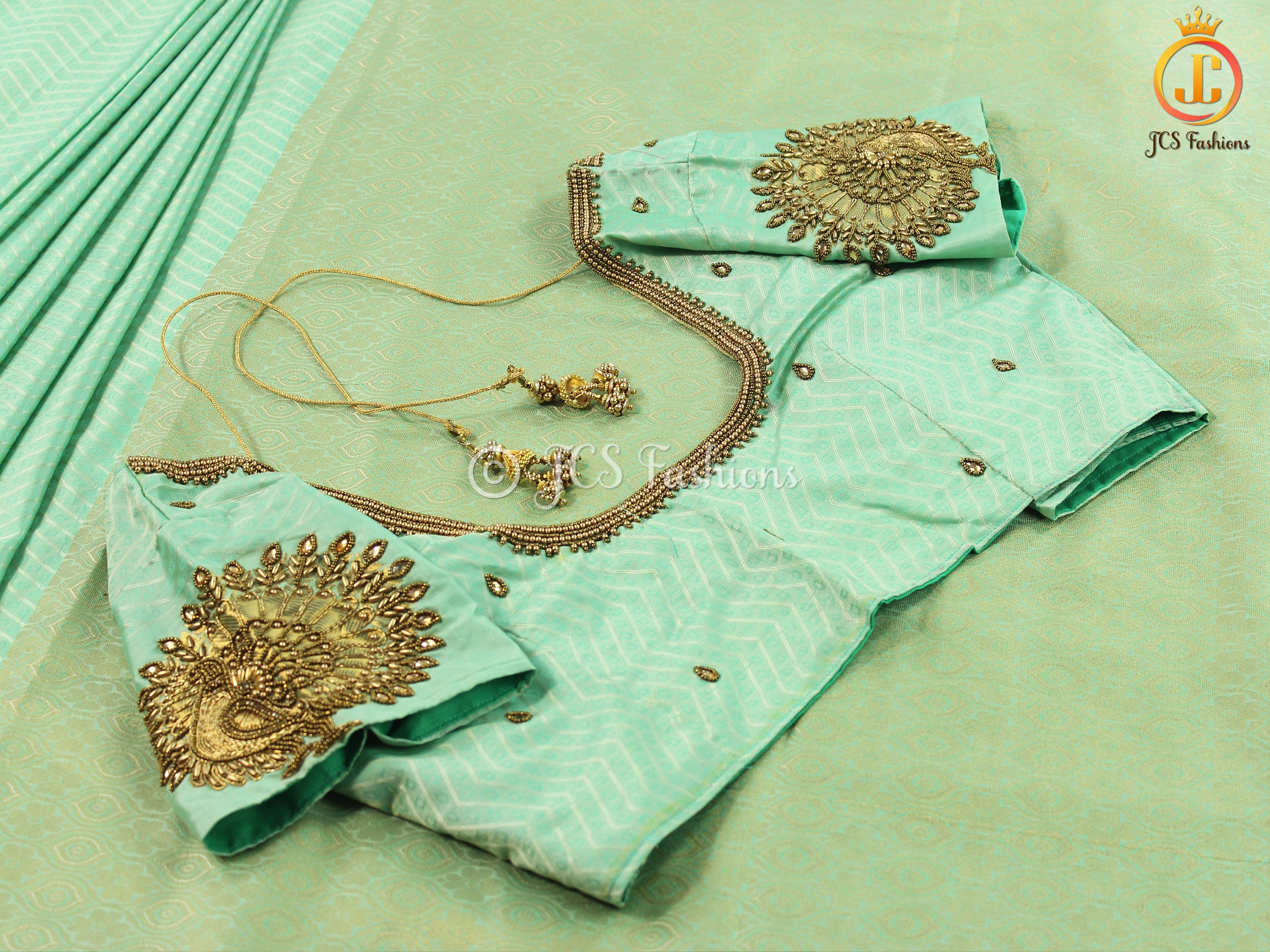 Embossed Kanchi Soft Semi Silk Saree SAREE JCS Fashions