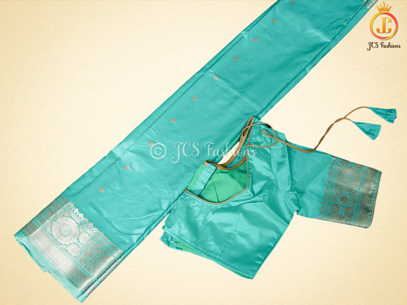 Pure Banarasi Silk Saree With Fully stitched blouse