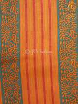 Soft Silk Saree With Blouse, Allover Kalamkari Design.