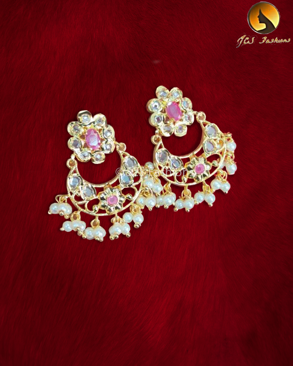 Chandbali Earrings | Indian Earrings | Kundan Earrings Jewelry