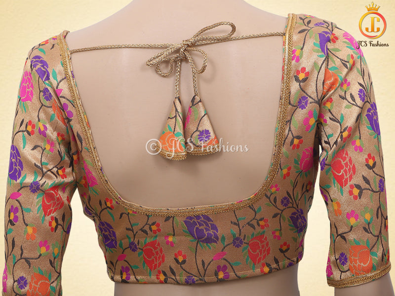Pure Handloom Moonga Silk Gadwal Pattern Saree With Blouse