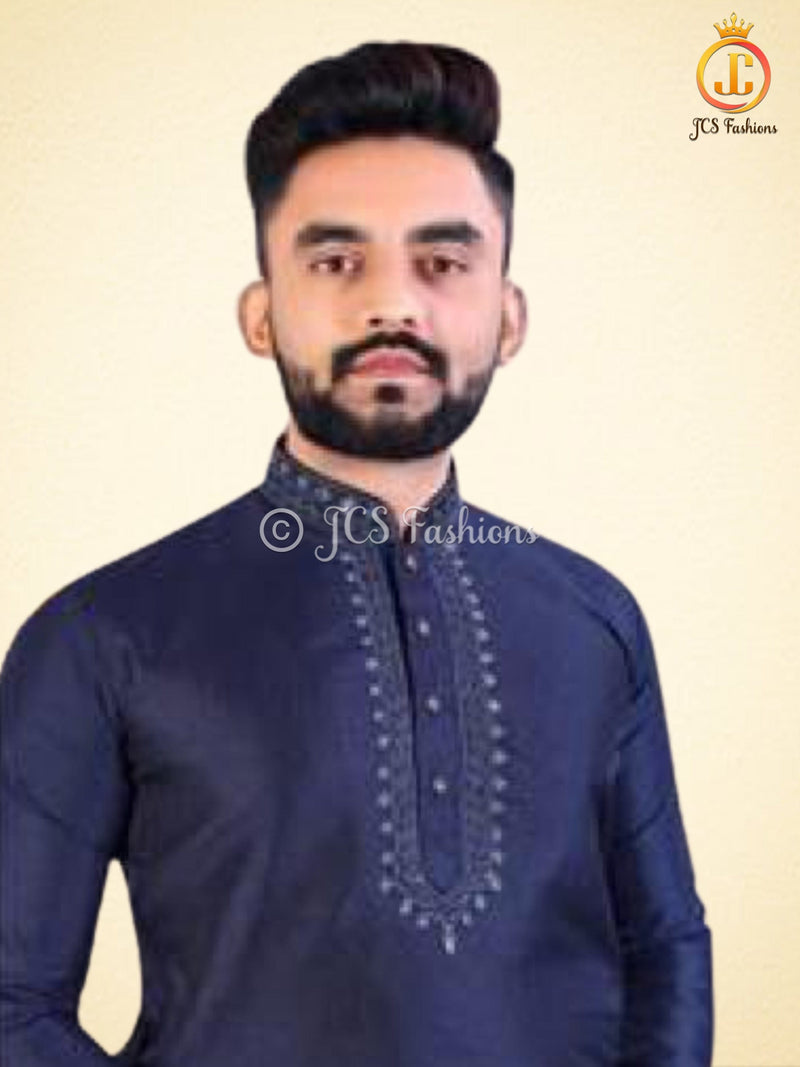 Chanderi Silk Men's Ethnic And Traditional Kurta Set