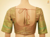 Soft Silk Saree With Copper Zari Weaves And Contrast Pallu