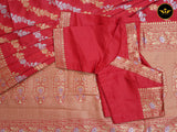 Light Weight Banarasi Silk Saree With Fully Stitched Blouse
