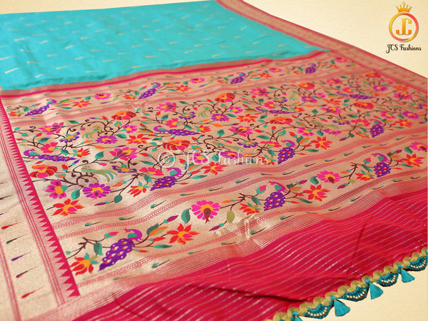 Pure Handloom Moonga Silk Gadwal Pattern Saree With Blouse