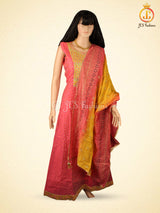 Premium Anarkali Long Gown with Beautiful Dupatta in Pink