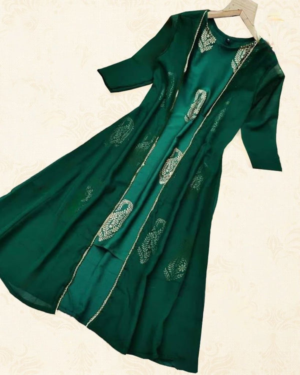 Crepe Silk Kurti with Foil Print