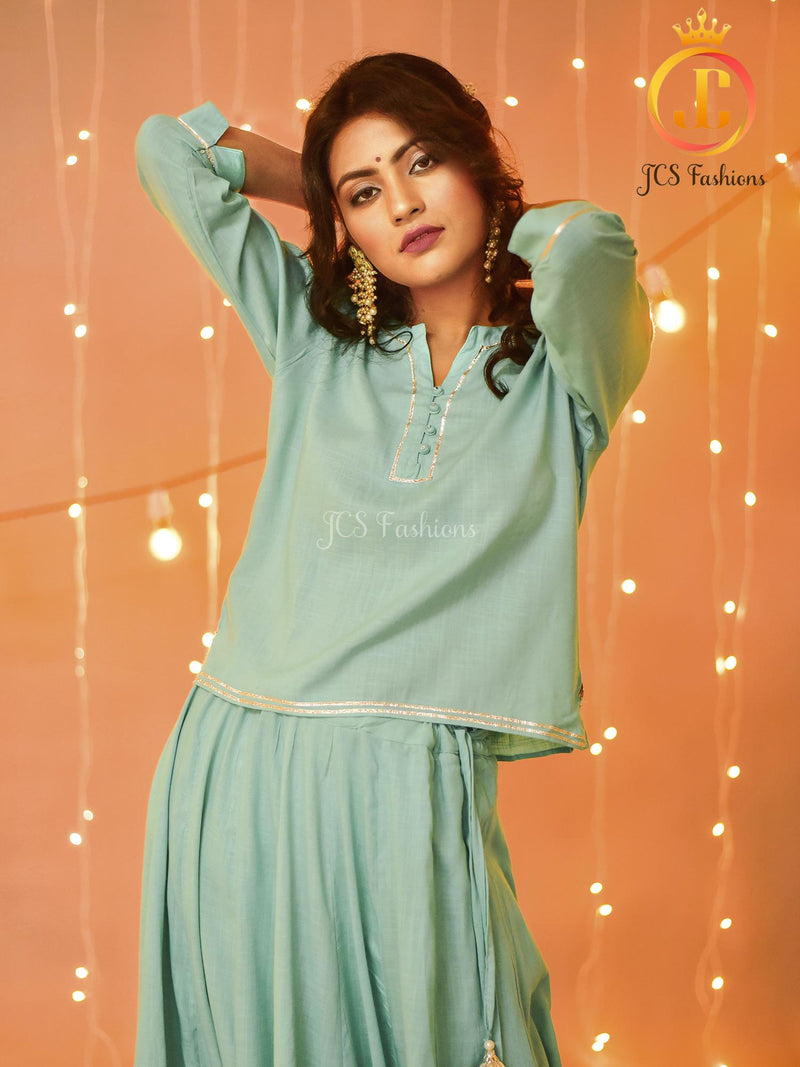 Indian Ethnic Sea green lehenga set. Wedding Dress. Environment Friendly