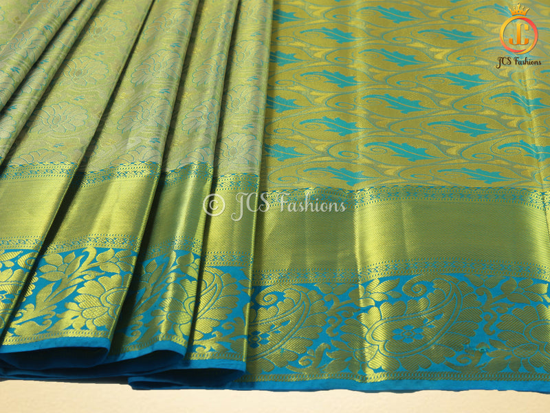 Semi silk, Kanchi pattu saree With Blouse. Traditional Indian Saree For Women