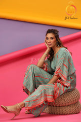 Women's Kaftan Jumpsuit with Shibori Design