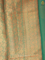 Indian Traditional Soft Silk Cotton Saree With Brocade Blouse