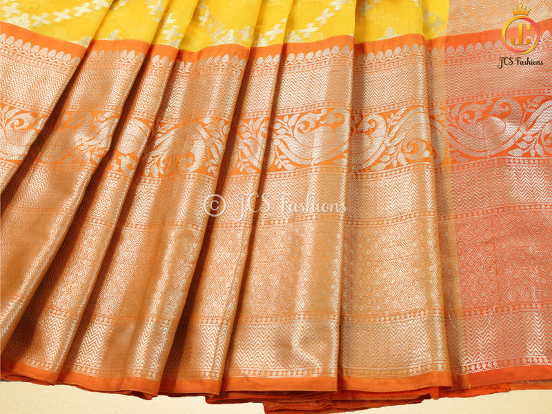 Yellow Color Soft Silk Traditional Saree With Fully stitched Blouse