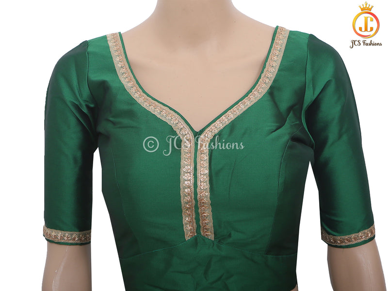 Sabyasashi Cut Ready-Made Blouse, Lehenga Blouse, Stylist Back Open Saree Blouse in Dark Colors