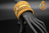 Silk Metal Thread Bangles in Gold Color