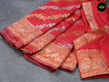 Light Weight Banarasi Silk Saree With Fully Stitched Blouse