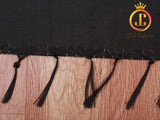 Ilkal Saree - Black Mercerized Soft Cotton Silk Saree With Running Blouse