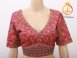 Sabyasachi Style Copper Jari Beautiful Heavy Embroidery Work Blouse - Size 42