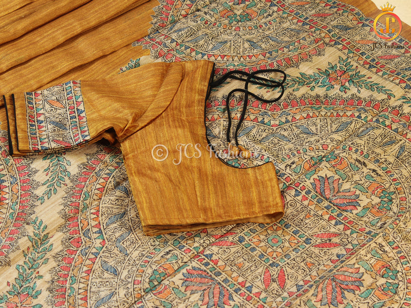 Madhubani Art Work Saree, Ethnic Wear