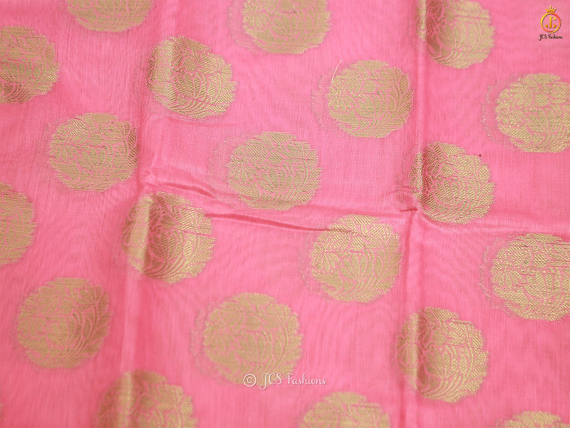 Traditional Soft Silk Cotton Saree With Brocade Blouse
