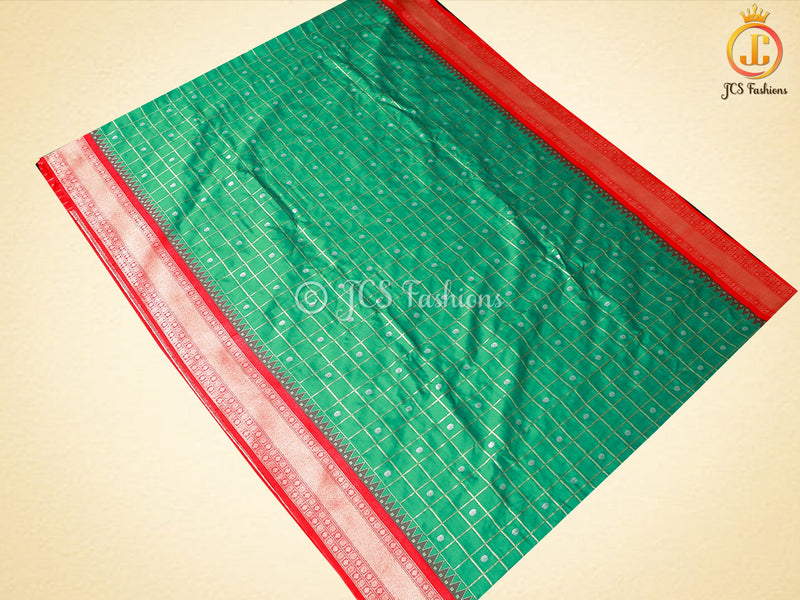 Moonga Silk Gadwal Pattern Saree With Fully Stitched Blouse