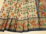 Beautiful Soft Silk Patola Print Saree With Printed Unstitched blouse