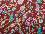 Kalamkari Design Saree With Blouse, Brown Color Saree with Floral designs