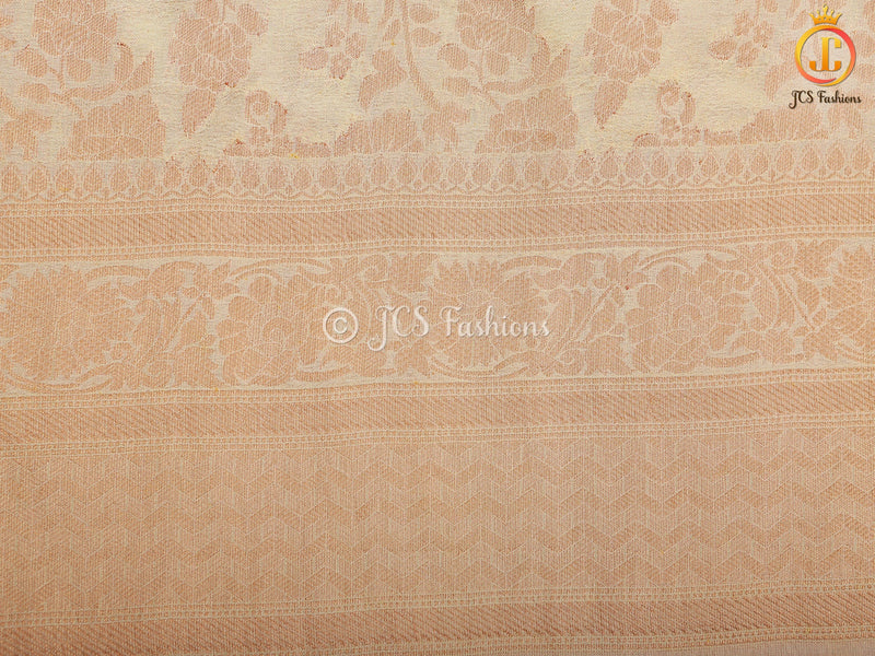 Pastel And Ivory Khadi Georgette Saree With Stitched Blouse