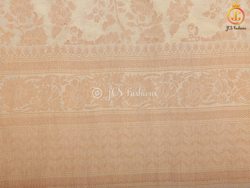 Pastel And Ivory Khadi Georgette Saree With Stitched Blouse